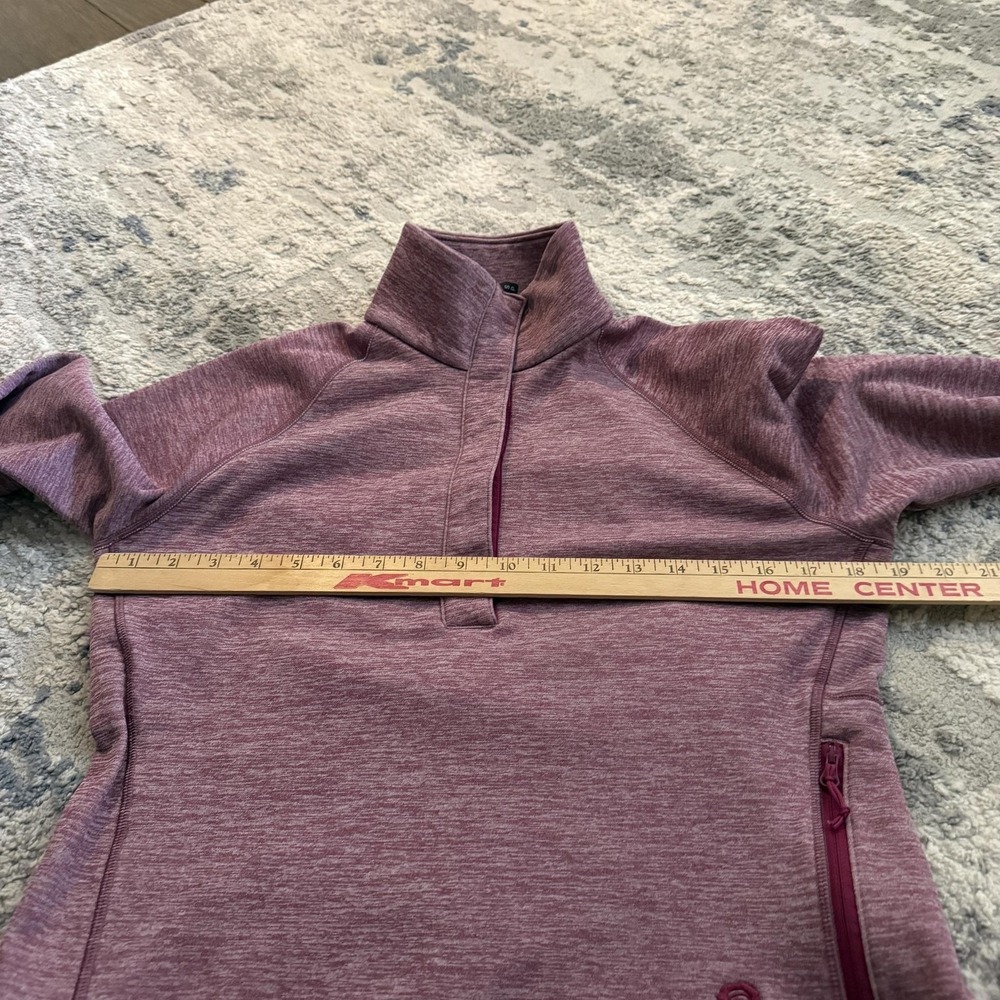 Mountain Hardwear Sweatshirt Womens Small Pink Henley Thumbholes Zip Pocket - Picture 10 of 16